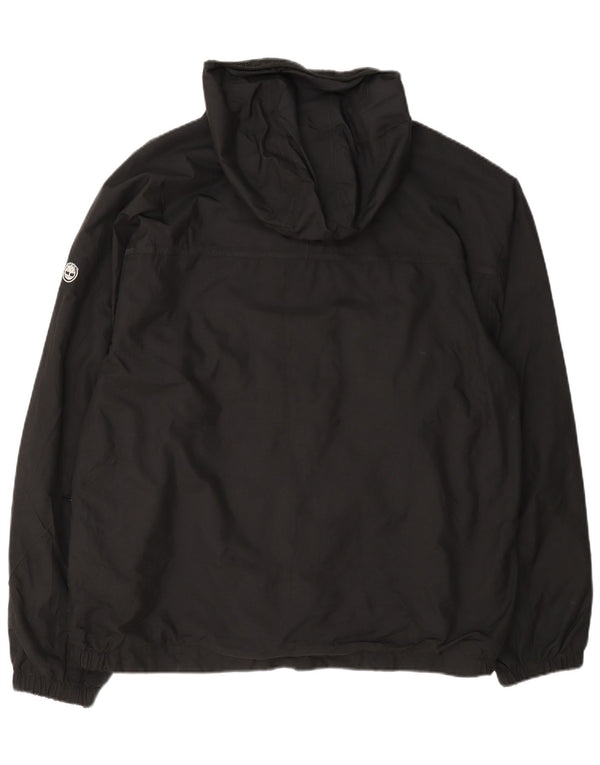 Timberland Mens Hooded Rain Jacket UK 40 Large Black Nylon
