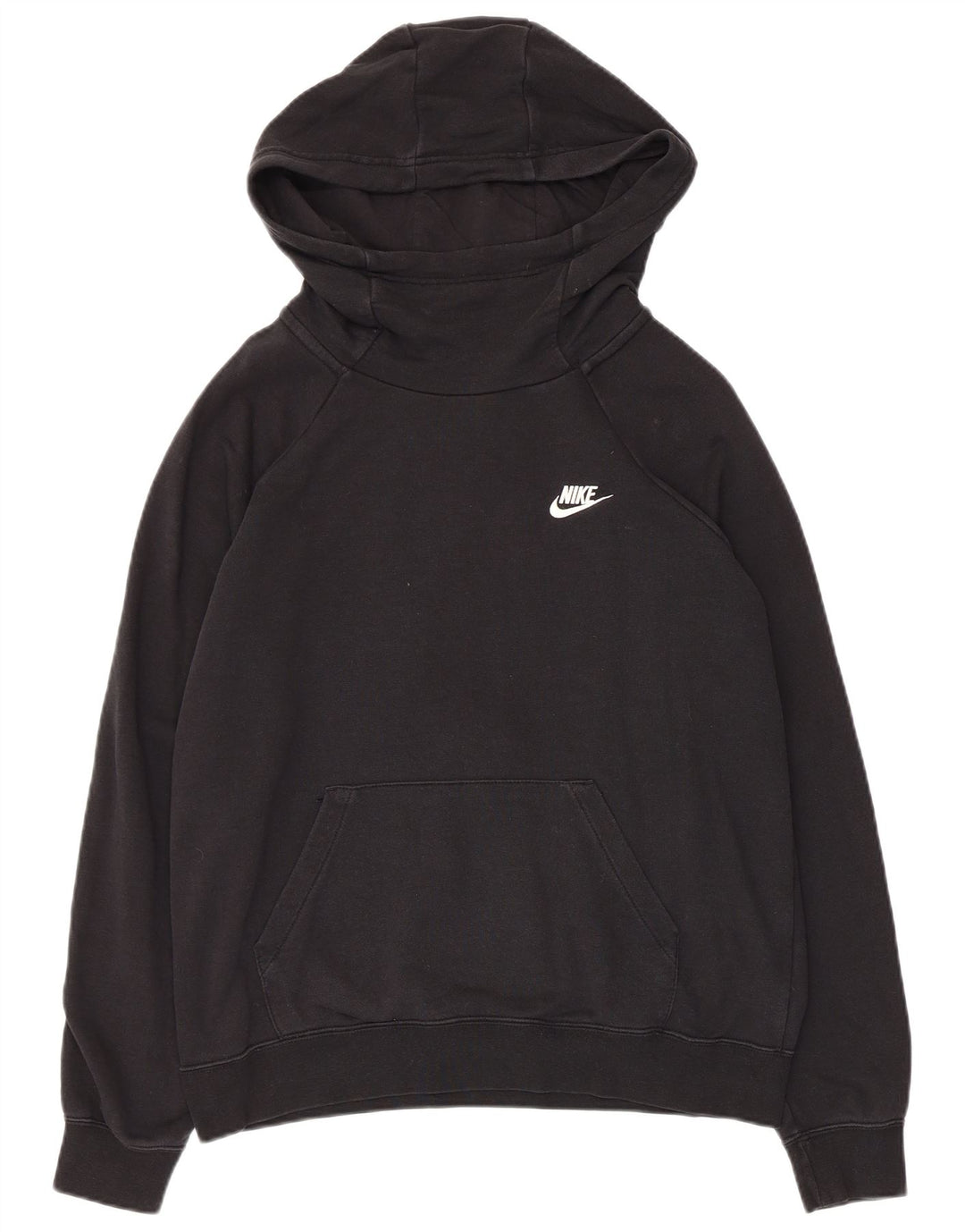 NIKE Mens Hoodie Jumper Medium Black Cotton