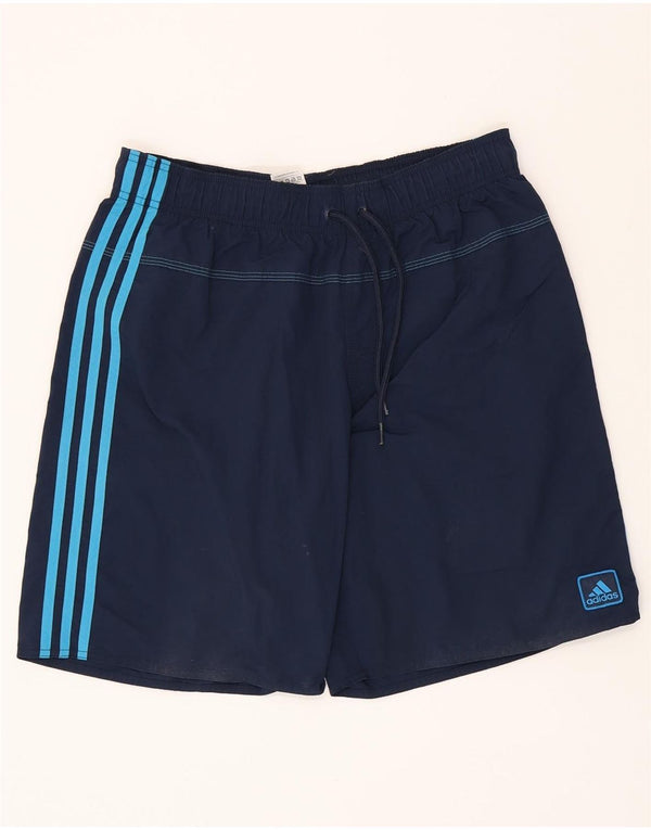 ADIDAS Mens Swimming Shorts Medium  Navy Blue Polyester