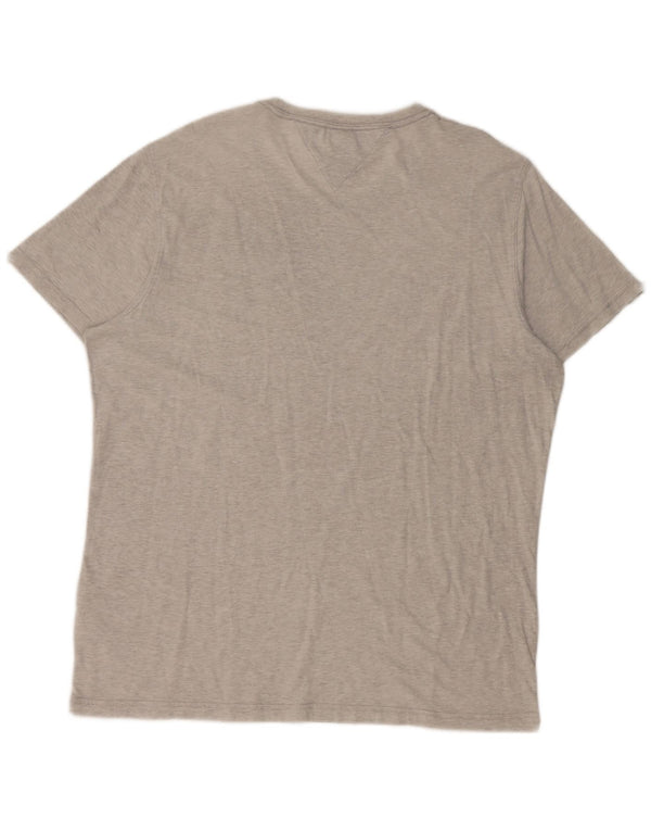 Tommy Hilfiger Mens Graphic T-Shirt Top 2XL Grey Cotton