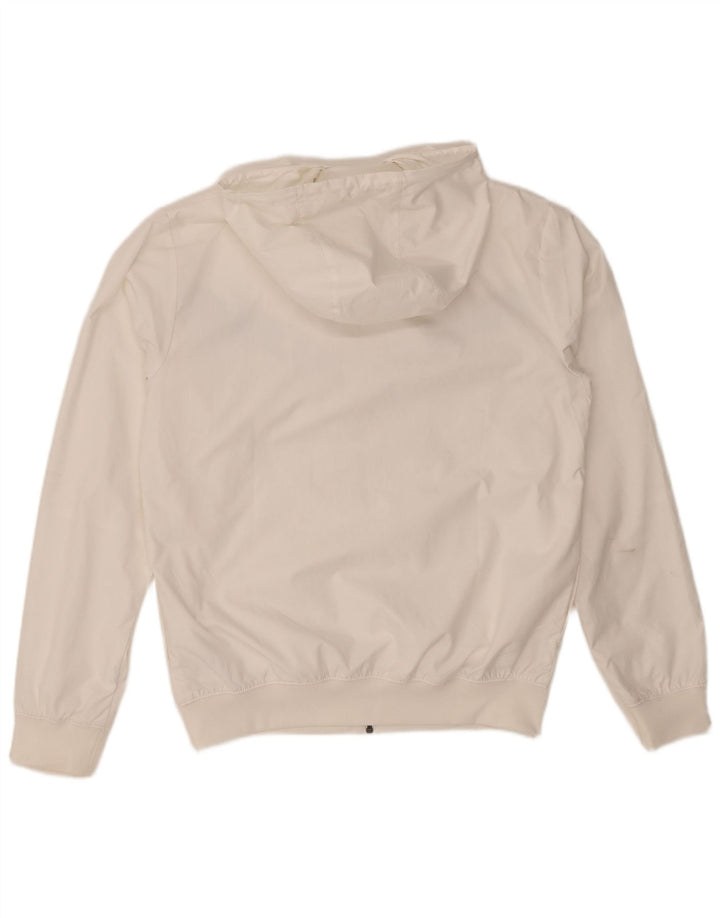 Nike Mens Hooded Bomber Jacket UK 36 Small White Colourblock Polyester