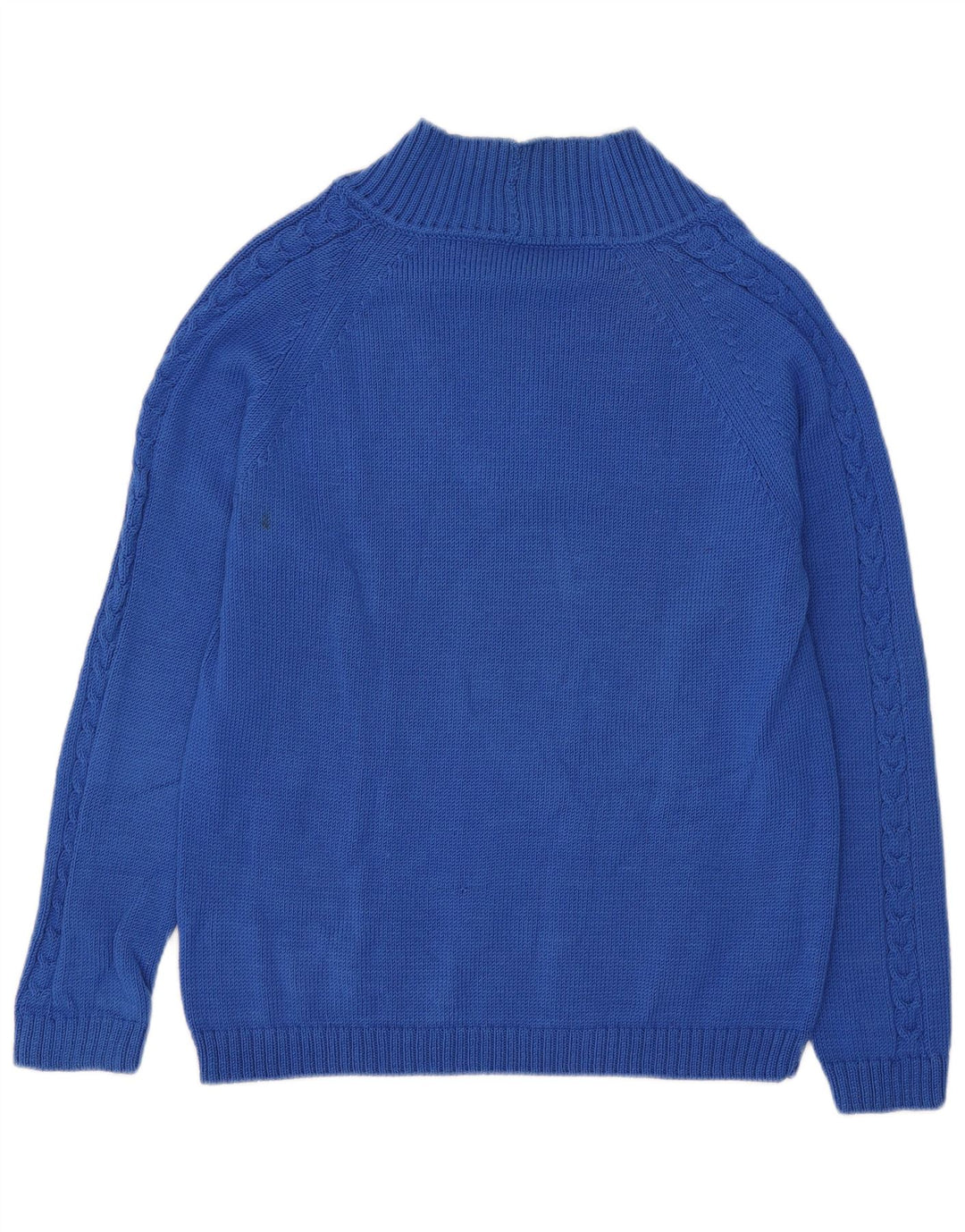 Vintage Mens V-Neck Jumper Sweater Medium Blue