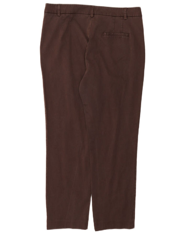 Trussardi Womens Straight Chino Trousers IT 48 Medium W32 L26 Brown Lyocell