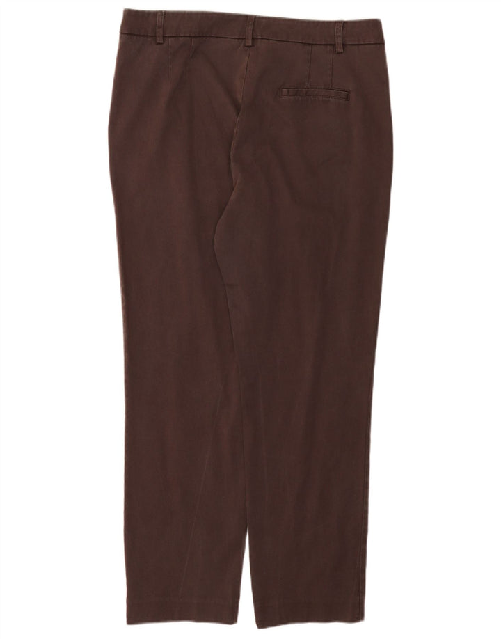 Trussardi Womens Straight Chino Trousers IT 48 Medium W32 L26 Brown Lyocell