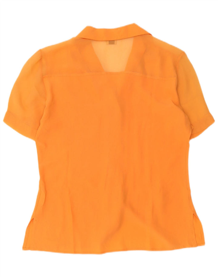 Conbipel Womens Esisto Short Sleeve Shirt Blouse IT 44 Medium Orange