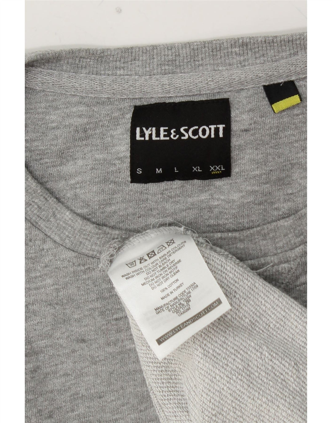 LYLE & SCOTT Mens Crew Neck Jumper Sweater 2XL Grey Cotton
