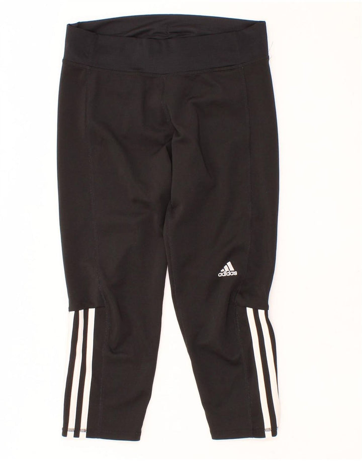 ADIDAS Womens Capri Leggings UK 8/10  Small Black Vintage Adidas and Second-Hand Adidas from Messina Hembry 