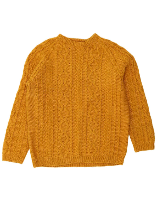 Vintage Womens Boat Neck Jumper Sweater UK 16 Large Yellow