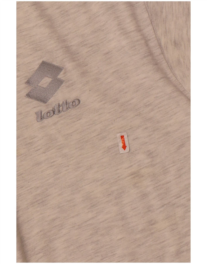 Lotto Mens Graphic T-Shirt Top Medium Grey Flecked
