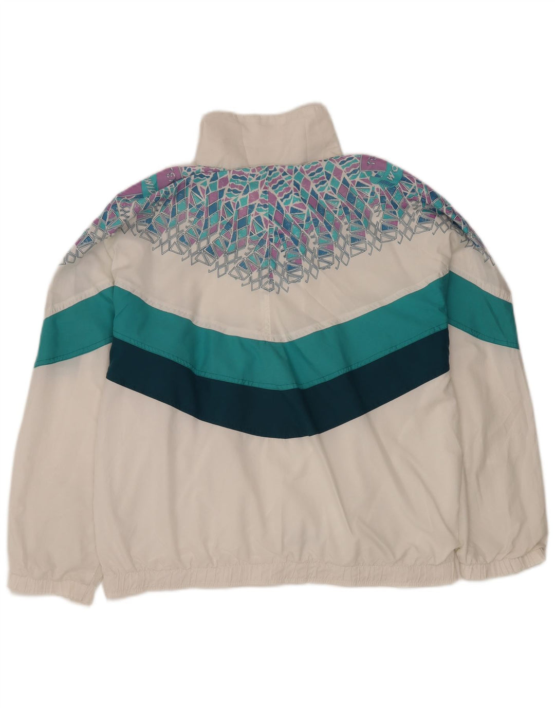 ELLESSE Mens Tracksuit Top Jacket XL White Geometric