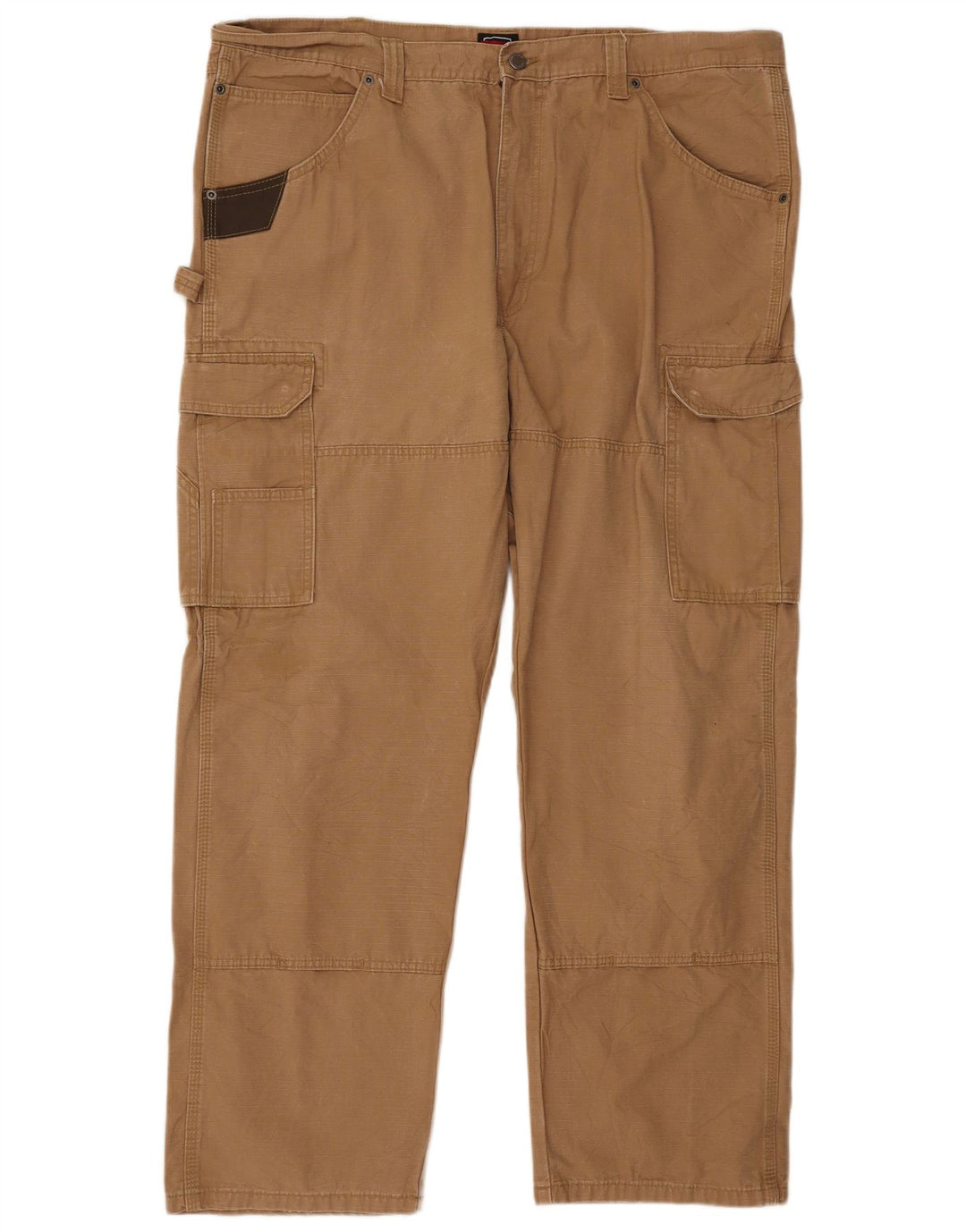 WRANGLER Mens Straight Cargo Trousers W42 L31 Beige