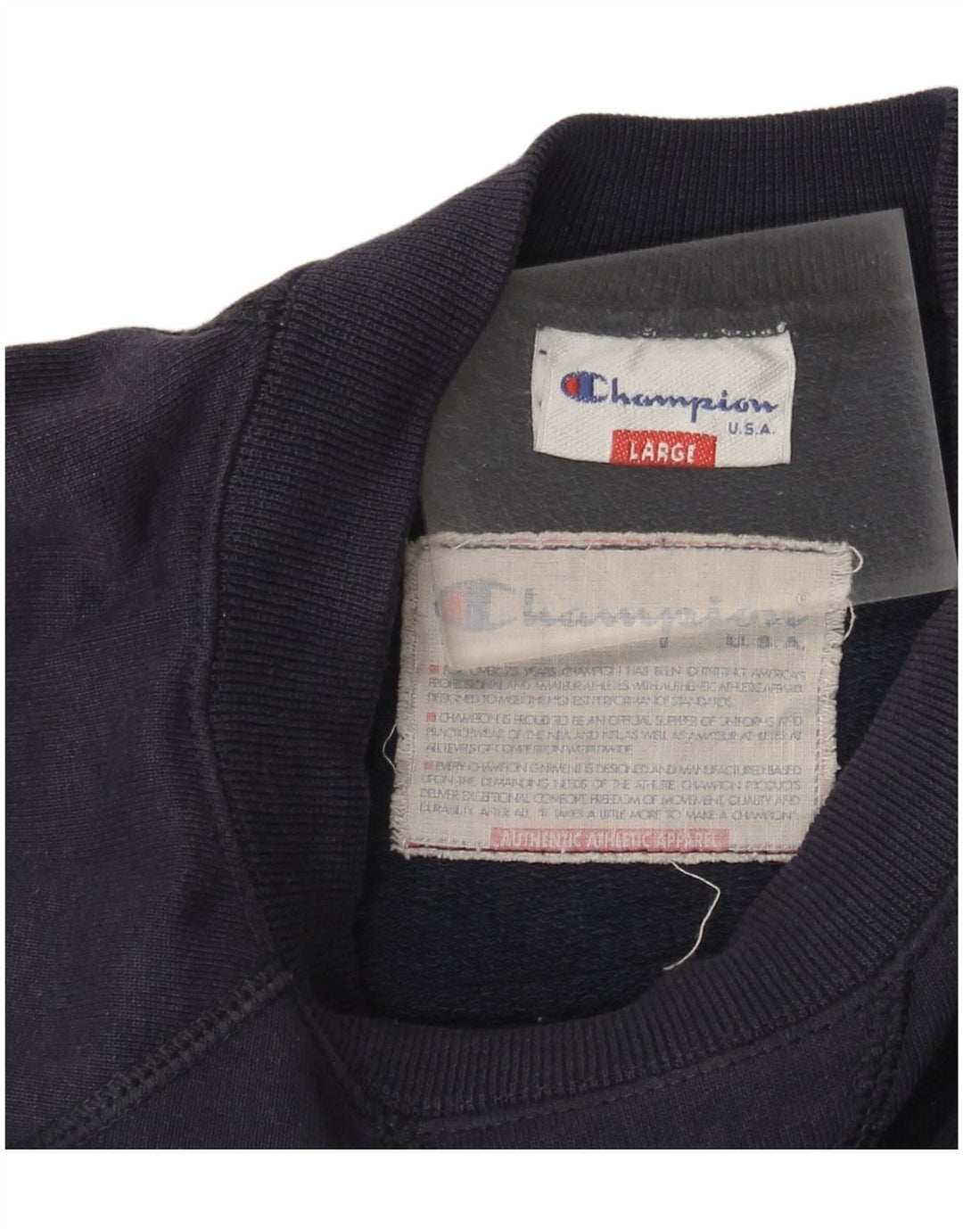 Champion Mens Graphic Sweatshirt Jumper Large Navy Blue