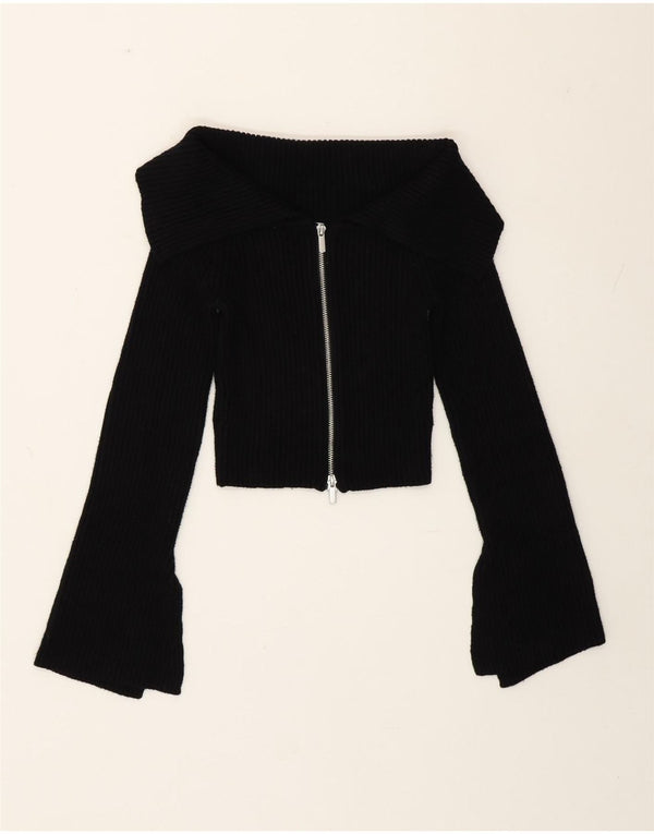 Zara Womens Bolero Jumper UK 12 Medium Black