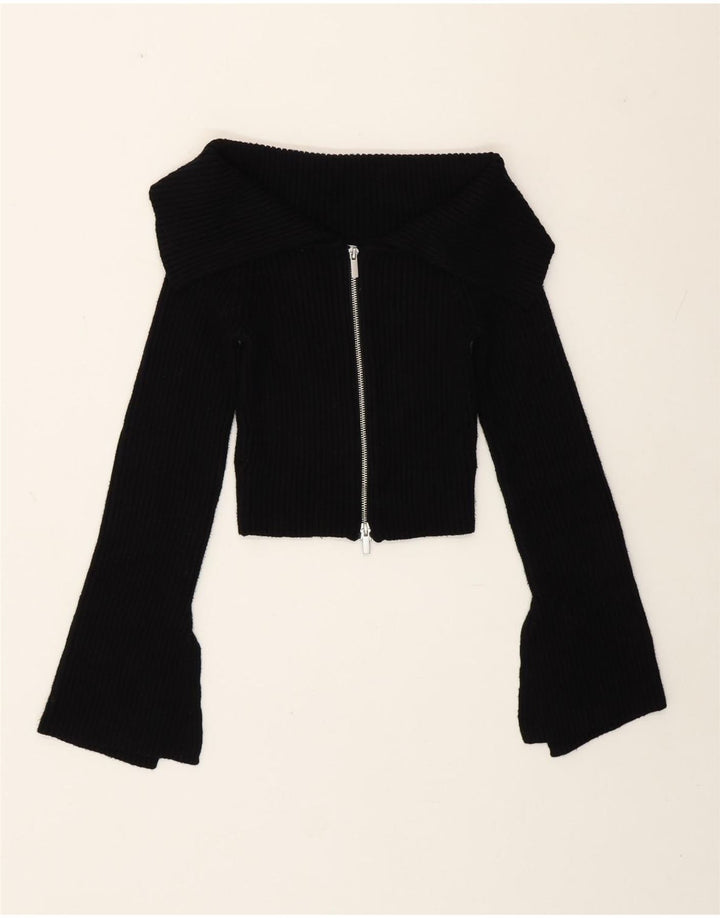 Zara Womens Bolero Jumper UK 12 Medium Black