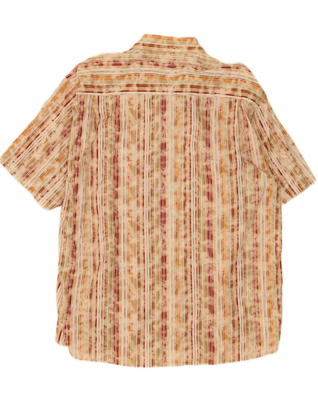 PAUL SMITH Mens Short Sleeve Shirt 2XL Beige Striped