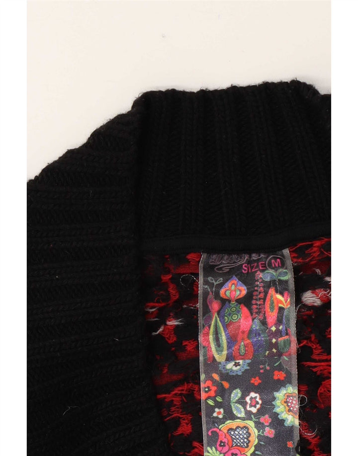 Desigual Womens Abstract Pattern Tunic Top UK 12 Medium Black