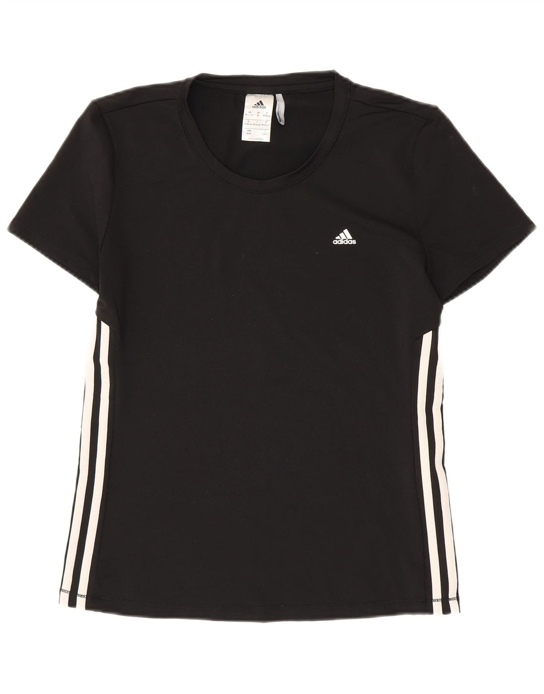 ADIDAS Womens Climalite T-Shirt Top UK 12/14 Medium Black Polyester