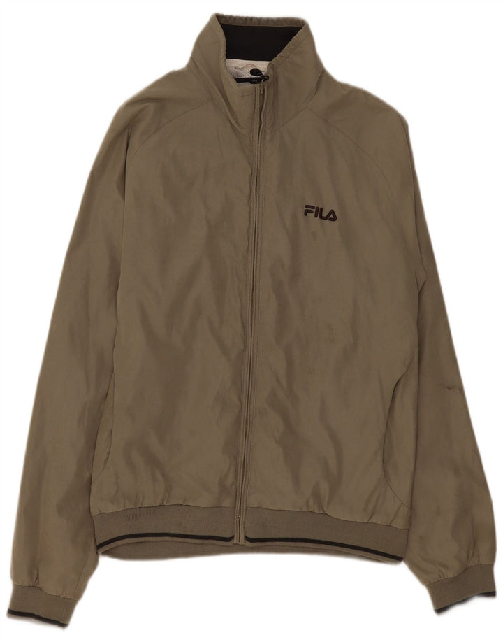 Fila Mens Rain Jacket UK 40 Large Grey Polyester