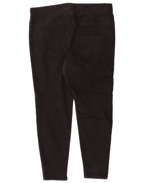 Marks & Spencer Womens Crop Jegging Jeans UK 16 Large W32 L25 Black Cotton