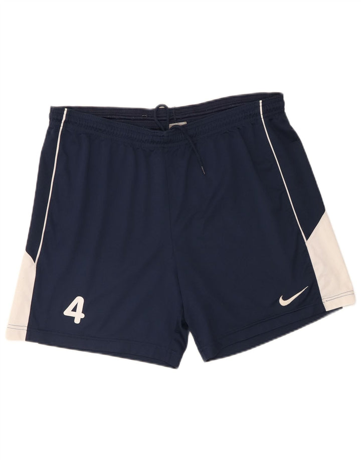 Nike Mens Sport Shorts Large  Navy Blue Colourblock Polyester