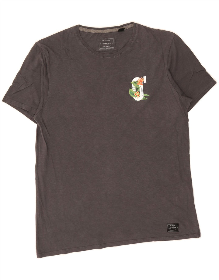 O'NEILL Mens Regular Fit Graphic T-Shirt Top Medium Grey Cotton Vintage O'Neill and Second-Hand O'Neill from Messina Hembry 