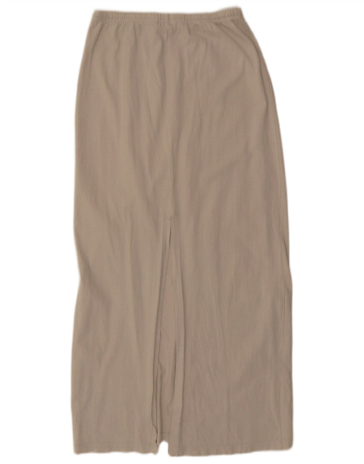 Zara Womens Maxi Skirt Small W26  Beige Cotton