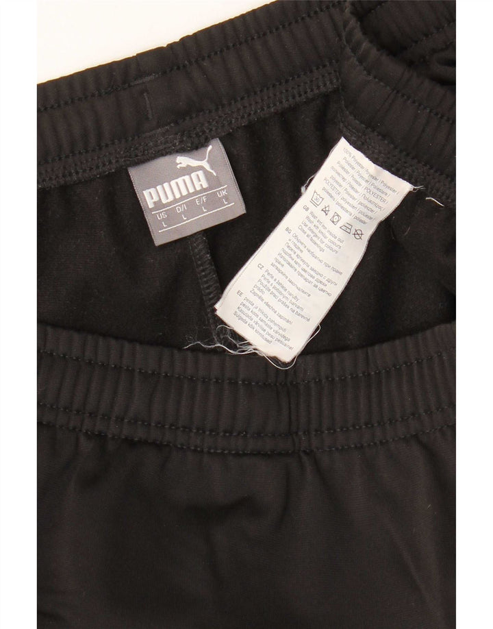 Puma Mens Tracksuit Trousers Large Black Polyester