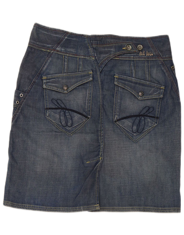 Fat Face Womens Denim Skirt UK 10 Small W32 Blue Cotton