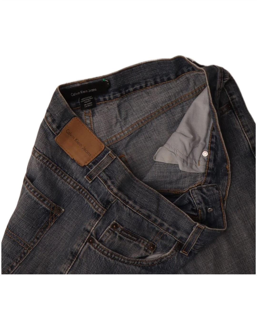 CALVIN KLEIN Mens Straight Jeans W34 L30 Blue Cotton