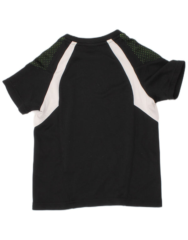 Puma Boys T-Shirt Top 4-5 Years Black Colourblock Polyester