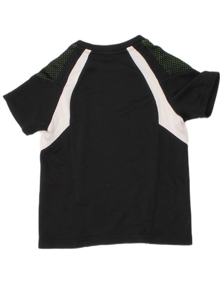 Puma Boys T-Shirt Top 4-5 Years Black Colourblock Polyester