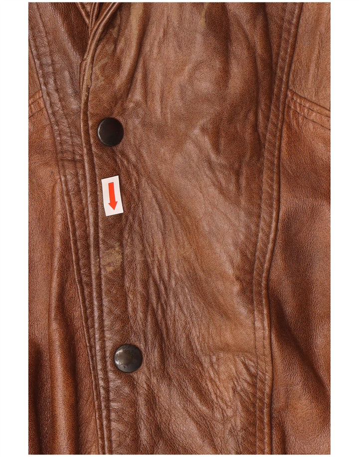 Vintage Mens Leather Jacket UK 38 Medium Brown Leather
