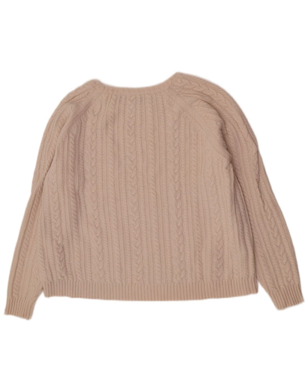 Max Mara Womens Loose Fit Boat Neck Jumper Sweater UK 16 Large Off White