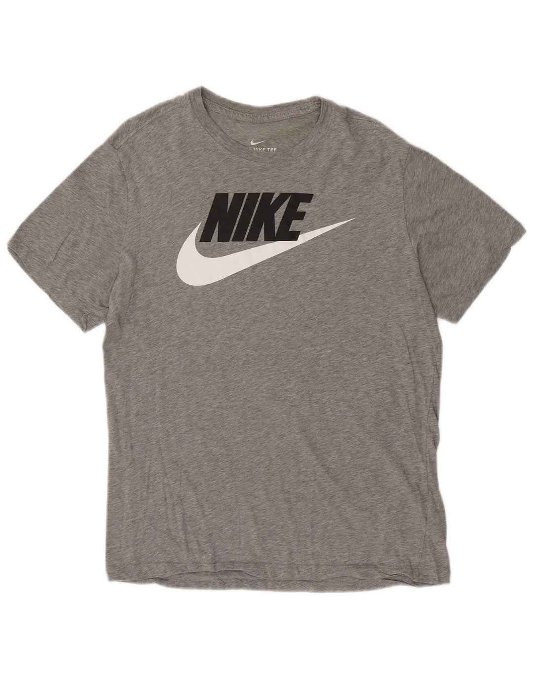 NIKE Mens Graphic T-Shirt Top Medium Grey Cotton