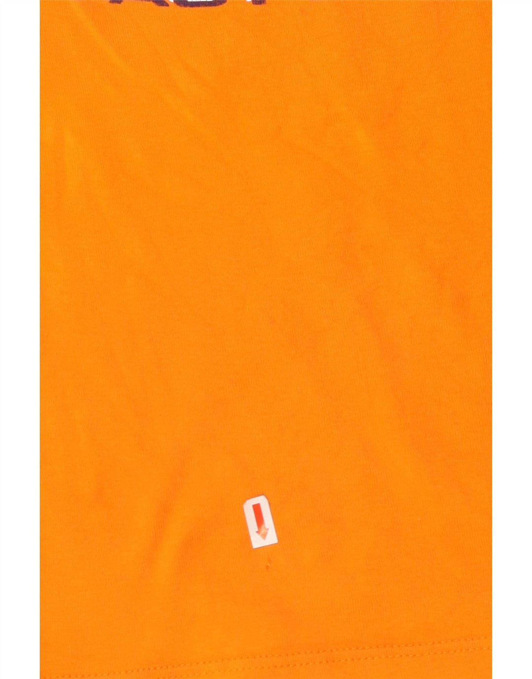 LEE Womens Crop Graphic T-Shirt Top UK 12 Medium Orange Cotton