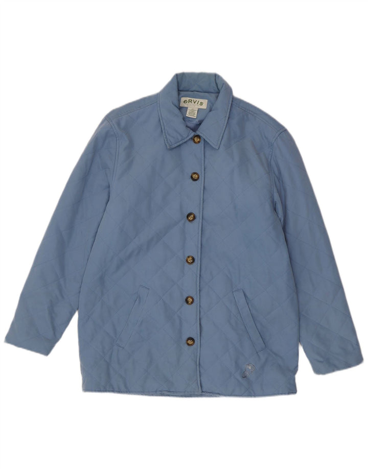 Orvis Womens Quilted Jacket UK 14 Medium Blue Polyester