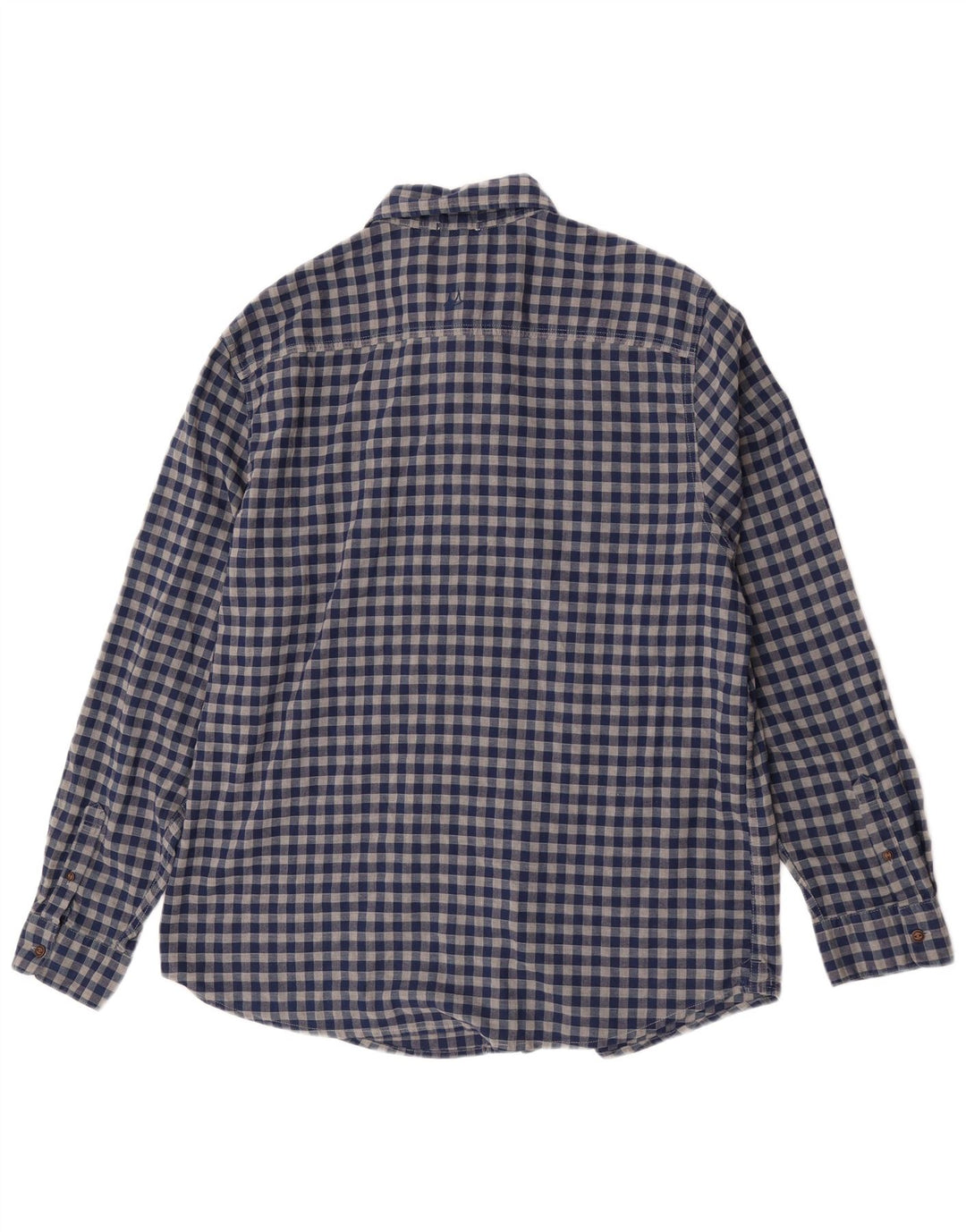 Mantaray Mens Shirt Large Navy Blue Check