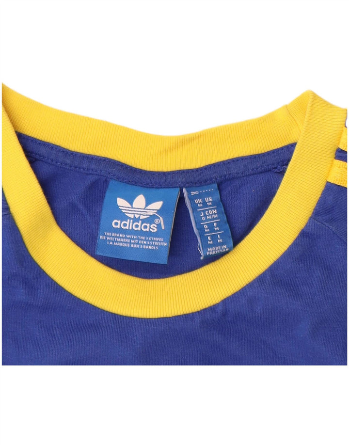 ADIDAS Mens T-Shirt Top Medium Navy Blue Cotton