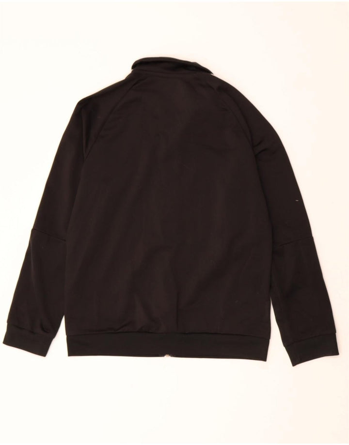 Adidas Boys Climalite Tracksuit Top Jacket 11-12 Years Black Polyester