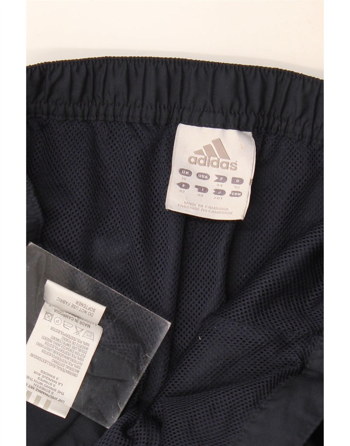 ADIDAS Womens Tracksuit Trousers UK 16 Large Navy Blue Polyester