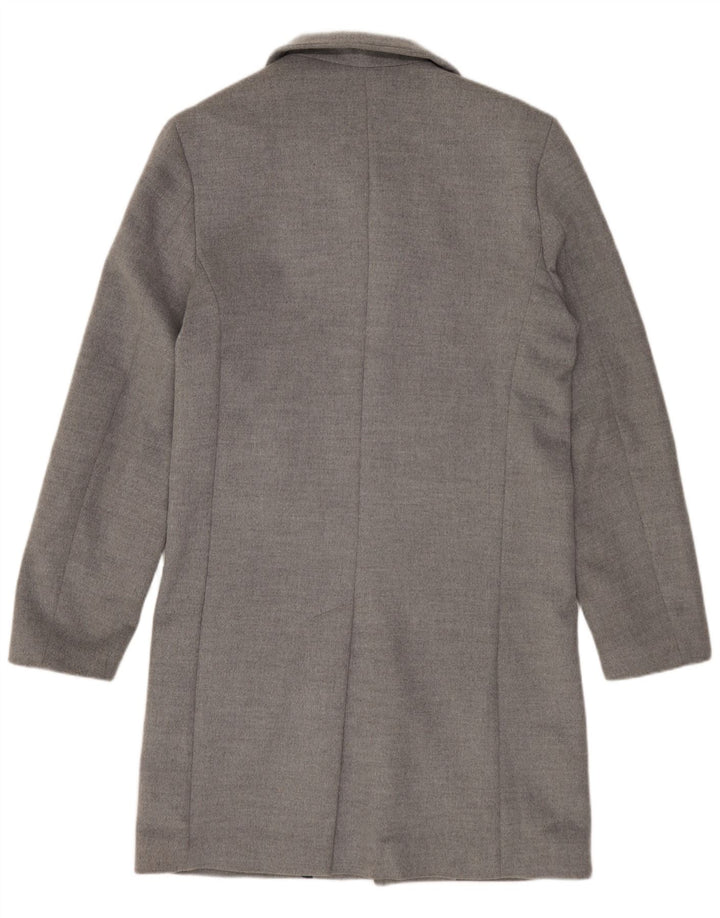 Zara Mens Overcoat UK 36 Small Grey Polyester