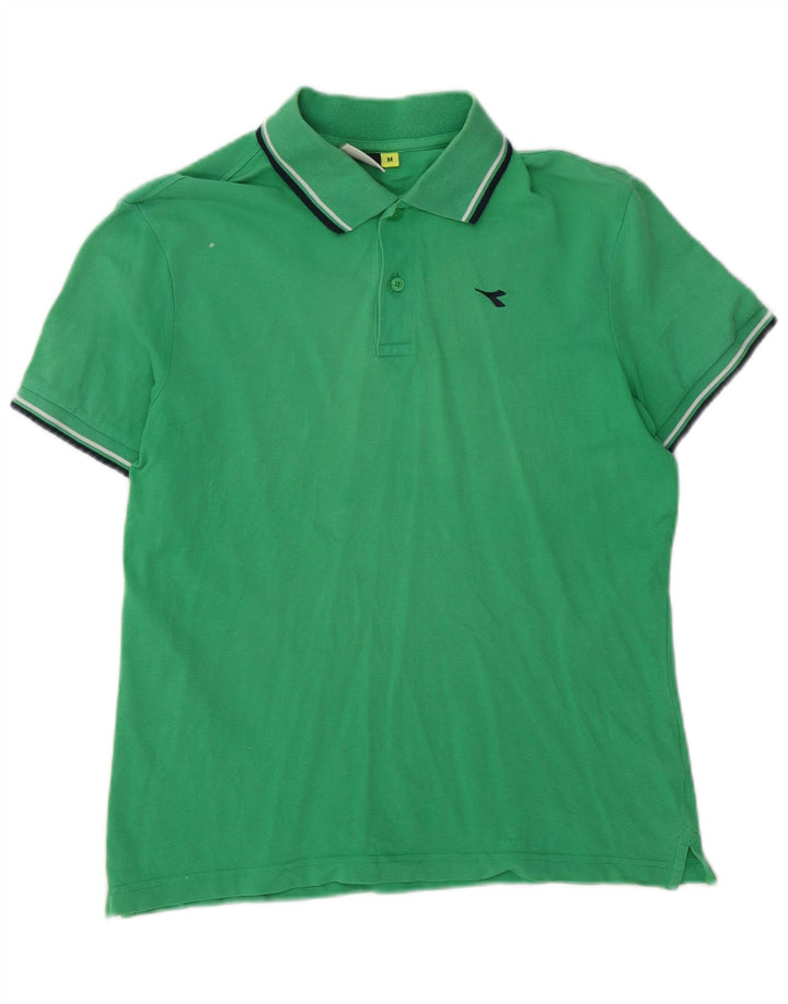 Diadora Mens Polo Shirt Medium Green Cotton