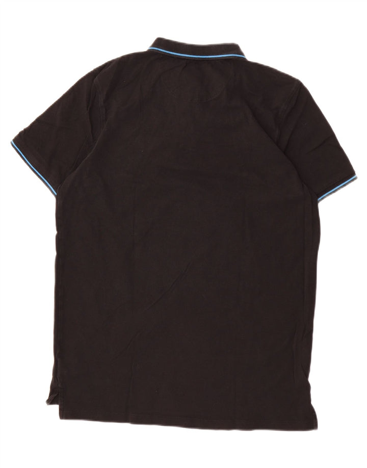 LEE Mens Tall Regular Fit Polo Shirt Large Black Cotton Vintage Lee and Second-Hand Lee from Messina Hembry 
