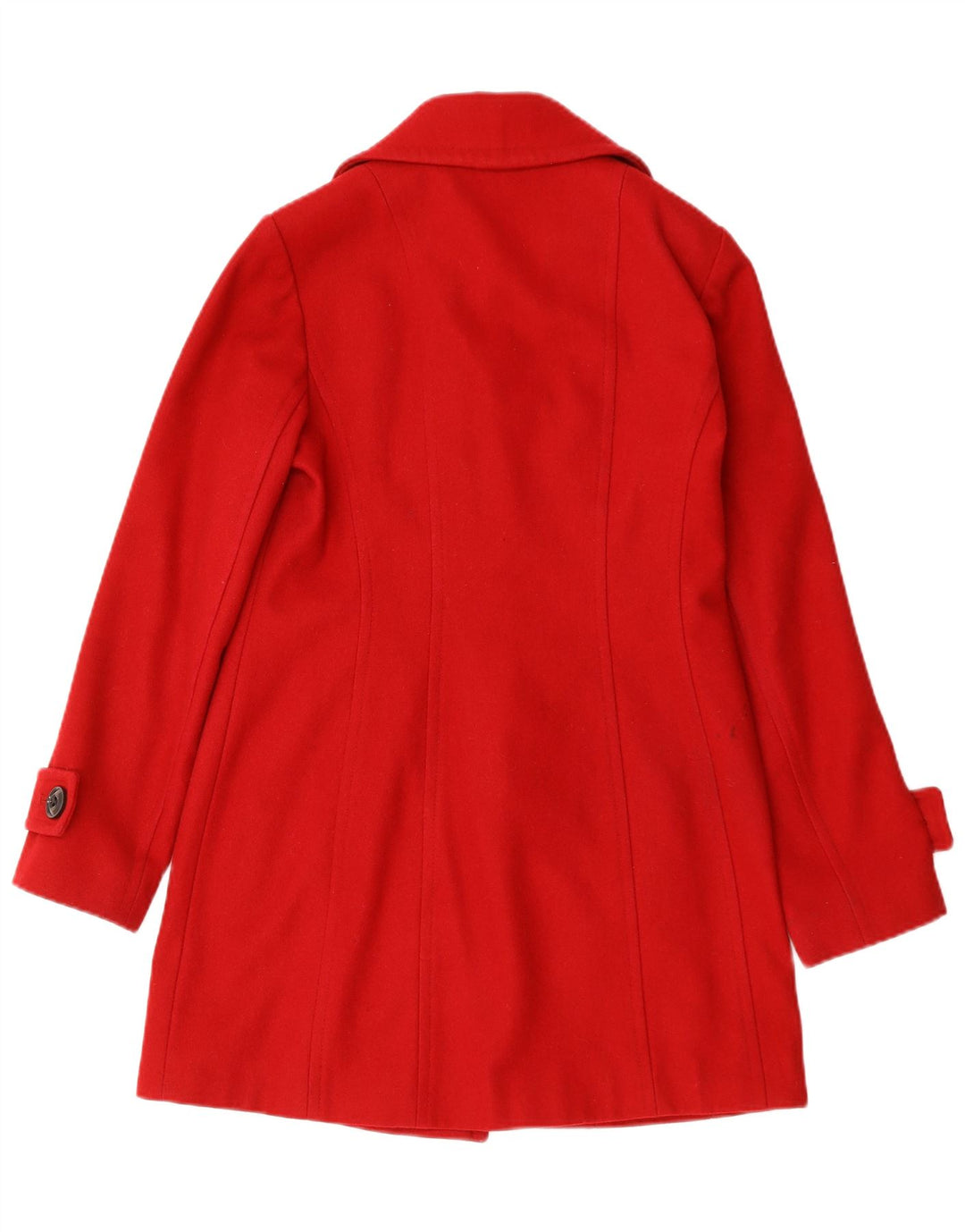 ANNE KLEIN Womens Double Breasted Coat UK 10 Small Red