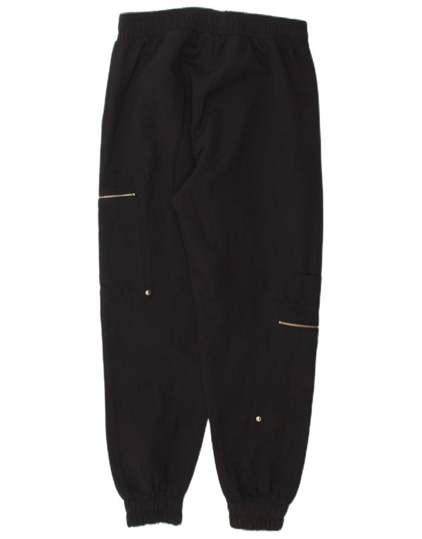 Zara Womens Joggers Cargo Trousers XS W24 L27 Black