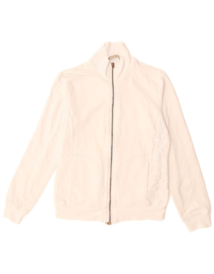 MURPHY & NYE Womens Graphic Tracksuit Top Jacket UK 10 Small White