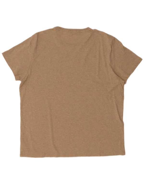 Polo Ralph Lauren Mens Custom Slim Fit T-Shirt Top 2XL Beige Flecked Cotton
