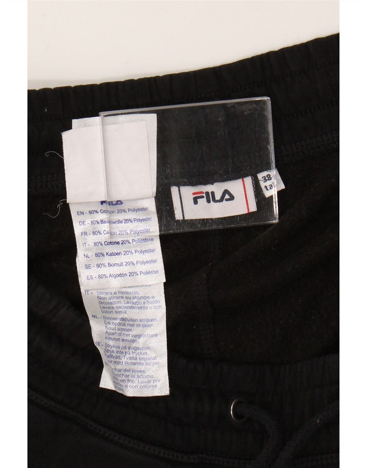 FILA Mens Graphic Tracksuit Trousers Joggers Medium  Black Cotton