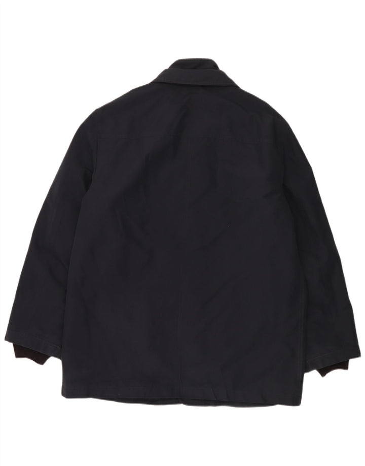 Fay Mens Windbreaker Coat UK 42 XL Navy Blue Polyester