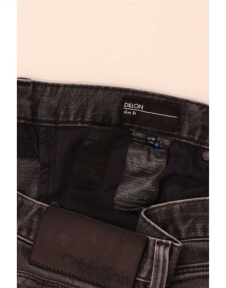 Calvin Klein Mens Dillon Slim Jeans W38 L32 Grey Cotton